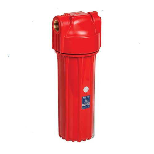 Красный магистральный корпус для горячей воды 3/4 Aquafilter FHHOT1-HPR-S